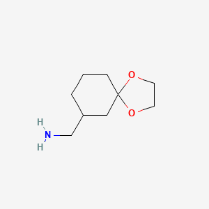 molecular formula C9H17NO2 B3056434 1,4-Dioxaspiro[4.5]decan-7-ylmethanamine CAS No. 7143-13-7