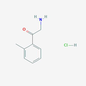 molecular formula C9H12ClNO B3056444 2-Amino-1-o-tolyl-ethanone hydrochloride CAS No. 7148-94-9