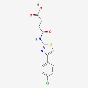 B3056466 Butanoic acid, 4-((4-(4-chlorophenyl)-2-thiazolyl)amino)-4-oxo- CAS No. 71576-05-1