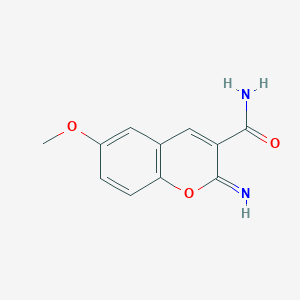 2-imino-6-methoxy-2H-chromene-3-carboxamide