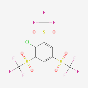 2-Chloro-1,3,5-tris(trifluoromethylsulfonyl)benzene