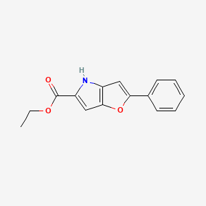 molecular formula C15H13NO3 B3056511 ethyl 2-phenyl-4H-furo[3,2-b]pyrrole-5-carboxylate CAS No. 71971-00-1