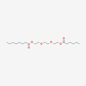 molecular formula C20H38O6 B3056521 Octanoic acid, 2-[2-[2-[(1-oxohexyl)oxy]ethoxy]ethoxy]ethyl ester CAS No. 72063-60-6