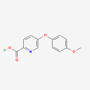 molecular formula C13H11NO4 B3056535 5-(4-methoxyphenoxy)pyridine-2-carboxylic acid CAS No. 72133-36-9