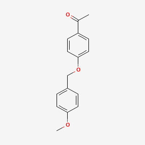 molecular formula C16H16O3 B3056554 Ethanone, 1-[4-[(4-methoxyphenyl)methoxy]phenyl]- CAS No. 72293-97-1