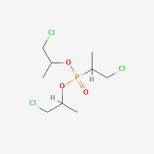 molecular formula C9H18Cl3O3P B3056654 Bis(2-chloro-1-methylethyl) (2-chloro-1-methylethyl)phosphonate CAS No. 7316-55-4