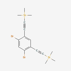 molecular formula C16H20Br2Si2 B3056658 Silane, [(4,6-dibromo-1,3-phenylene)di-2,1-ethynediyl]bis[trimethyl- CAS No. 731857-35-5