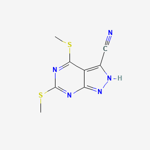 4,6-Bis(methylthio)-1H-pyrazolo[3,4-d]pyrimidine-3-carbonitrile