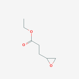 molecular formula C7H12O3 B3056718 Ethyl 3-(oxiran-2-yl)propanoate CAS No. 73697-60-6