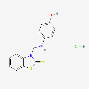 molecular formula C14H13ClN2OS2 B3056721 2(3H)-Benzothiazolethione, monohydrochloride CAS No. 73713-88-9