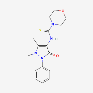 molecular formula C16H20N4O2S B3056731 1-(4-Antipyryl)-3-(morpholino)-2-thiourea CAS No. 73791-36-3