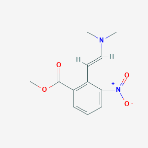 molecular formula C12H14N2O4 B3056733 (E)-Methyl 2-(2-(dimethylamino)vinyl)-3-nitrobenzoate CAS No. 73816-11-2