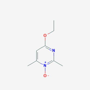 molecular formula C8H12N2O2 B3056736 Pyrimidine, 4-ethoxy-2,6-dimethyl-, 1-oxide CAS No. 73833-06-4