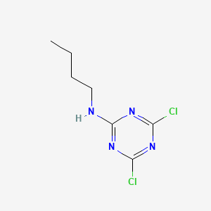 molecular formula C7H10Cl2N4 B3056739 1,3,5-Triazin-2-amine, N-butyl-4,6-dichloro- CAS No. 7386-40-5