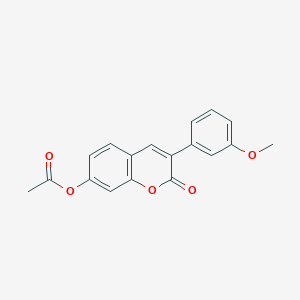 molecular formula C18H14O5 B3056763 3-(3-Methoxyphenyl)-2-oxo-2h-chromen-7-yl acetate CAS No. 7401-76-5