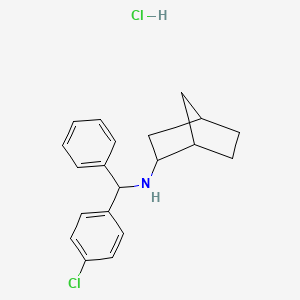 molecular formula C20H23Cl2N B3056772 N-(4-Chlorobenzhydryl)-norbornanamine hydrochloride CAS No. 74039-09-1