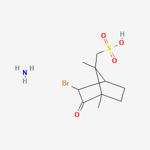 molecular formula C10H18BrNO4S B3056783 Ammonium 3-bromo-2-oxobornane-8-sulphonate CAS No. 74165-69-8