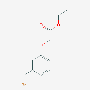 molecular formula C11H13BrO3 B3056792 Ethyl 3-(bromomethyl)phenoxyacetate CAS No. 74232-79-4