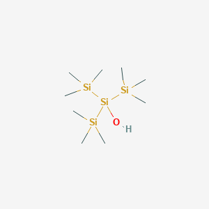 molecular formula C9H28OSi4 B3056795 2-Trisilanol, 1,1,1,3,3,3-hexamethyl-2-(trimethylsilyl)- CAS No. 7428-60-6