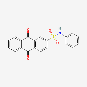 molecular formula C20H13NO4S B3056852 2-Anthraquinonesulfonanilide CAS No. 7475-47-0