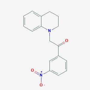 molecular formula C17H16N2O3 B3056857 2-(3,4-Dihydroquinolin-1(2H)-yl)-1-(3-nitrophenyl)ethanone CAS No. 7477-81-8