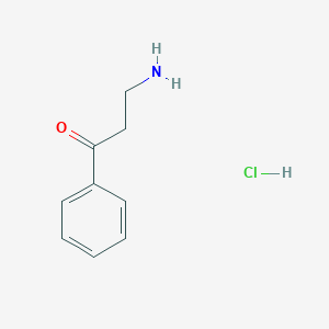 molecular formula C9H12ClNO B3056873 3-Amino-1-phenylpropan-1-one hydrochloride CAS No. 7495-58-1