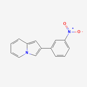 molecular formula C14H10N2O2 B3056874 2-(3-Nitrophenyl)indolizine CAS No. 7496-74-4