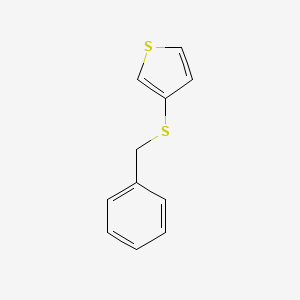 molecular formula C11H10S2 B3056902 3-(benzylthio)thiophene CAS No. 7511-65-1