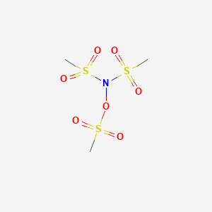 molecular formula C3H9NO7S3 B3056906 Methanesulfonamide, N-(methylsulfonyl)-N-[(methylsulfonyl)oxy]- CAS No. 75142-05-1