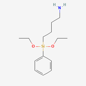 molecular formula C14H25NO2Si B3056936 1-Butanamine, 4-(diethoxyphenylsilyl)- CAS No. 7534-55-6