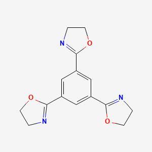 molecular formula C15H15N3O3 B3057003 1,3,5-tris(4,5-dihydrooxazol-2-yl)benzene CAS No. 75953-88-7