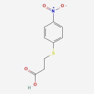 molecular formula C9H9NO4S B3057005 Propanoic acid,3-[(4-nitrophenyl)thio]- CAS No. 7597-45-7