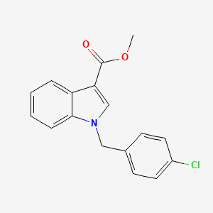 molecular formula C17H14ClNO2 B3057027 methyl 1-(4-chlorobenzyl)-1H-indole-3-carboxylate CAS No. 761402-59-9
