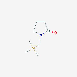 molecular formula C8H17NOSi B3057096 1-[(Trimethylsilyl)methyl]pyrrolidin-2-one CAS No. 76596-19-5
