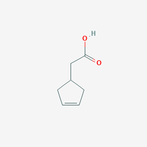 molecular formula C7H10O2 B3057114 2-(cyclopent-3-en-1-yl)acetic acid CAS No. 767-03-3