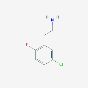 molecular formula C8H9ClFN B3057160 2-(5-Chloro-2-fluorophenyl)ethan-1-amine CAS No. 771581-91-0