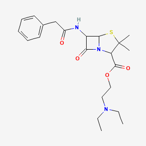 molecular formula C22H32IN3O4S B3057221 Penethamate hydriodide CAS No. 7778-19-0