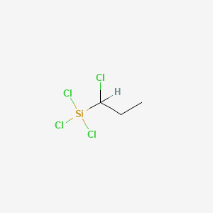 molecular formula C3H6Cl4Si B3057234 Trichloro(1-chloropropyl)silane CAS No. 7787-88-4