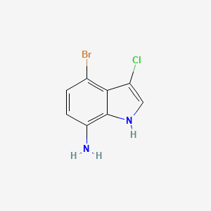 4-Bromo-3-chloro-1H-indol-7-amine