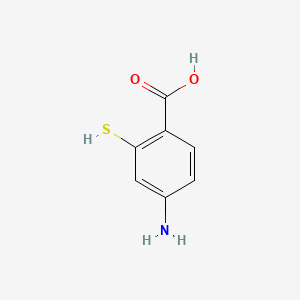 molecular formula C7H7NO2S B3057266 4-Amino-2-sulfanylbenzoic acid CAS No. 78334-06-2
