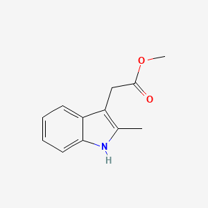 molecular formula C12H13NO2 B3057276 Methyl 2-(2-methyl-1H-indol-3-yl)acetate CAS No. 78564-10-0