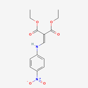 molecular formula C14H16N2O6 B3057281 diethyl{[(4-nitrophenyl)amino]methylene}malonate CAS No. 78596-42-6