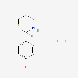 2H-1,3-Thiazine, tetrahydro-2-(p-fluorophenyl)-, hydrochloride