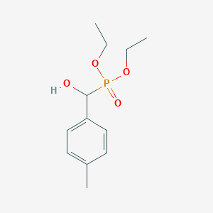 molecular formula C12H19O4P B3057314 Phosphonic acid, [hydroxy(4-methylphenyl)methyl]-, diethyl ester CAS No. 79158-40-0