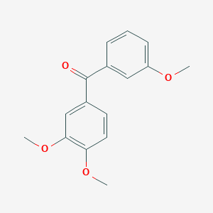 molecular formula C16H16O4 B3057317 (3,4-dimethoxyphenyl)(3-methoxyphenyl)methanone CAS No. 792-57-4