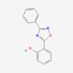 molecular formula C14H10N2O2 B3057329 2-(3-Phenyl-1,2,4-oxadiazol-5-yl)phenol CAS No. 79349-24-9