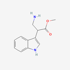 molecular formula C12H14N2O2 B3057366 Methyl 3-amino-2-(1H-indol-3-yl)propanoate CAS No. 79754-76-0