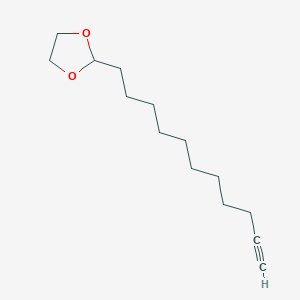 molecular formula C14H24O2 B3057377 1,3-Dioxolane, 2-(10-undecynyl)- CAS No. 79918-85-7