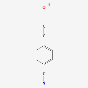 molecular formula C12H11NO B3057396 4-(4-Cyanophenyl)-2-methyl-3-butyne-2-ol CAS No. 80151-20-8