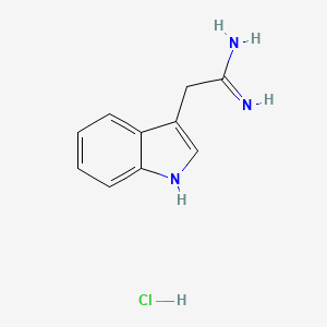 molecular formula C10H12ClN3 B3057441 2-(1H-indol-3-yl)ethanimidamide hydrochloride CAS No. 80661-61-6